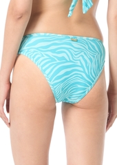 Vince Camuto Women's Sequin Zebra Print Hipster Bikini Bottoms - Oasis