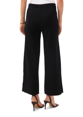 Vince Camuto Women's Side Slit Pull-On Sweater Pants - Rich Black