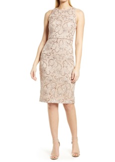Vince Camuto Women's Sleeveless Sequin Lace Bodycon Dress