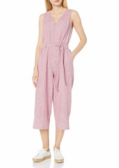 Vince Camuto Women's Sleeveless Stripe Belted Jumpsuit