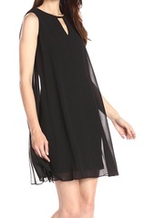 Vince Camuto Women's Solid Float Dress with Keyhole