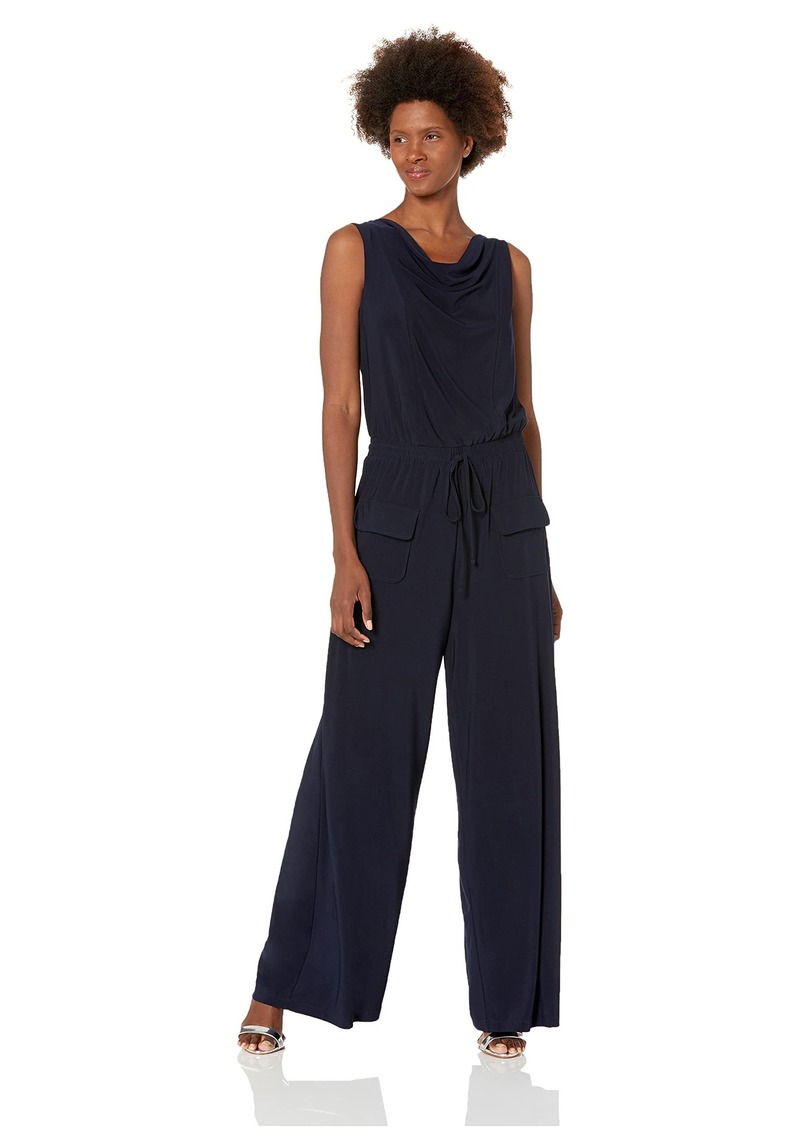 Vince Camuto Women's Solid ITY Cowl Neck Jumpsuit