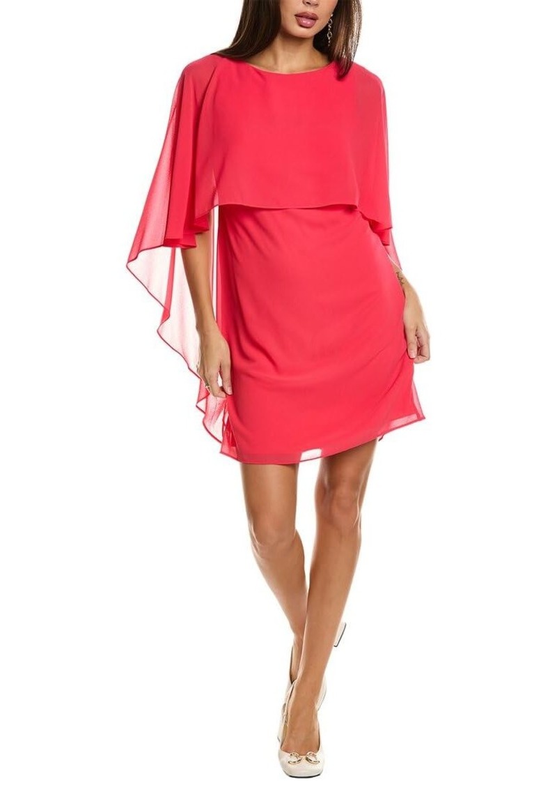 Vince Camuto Women's Souffle Mini Dress with Cape Overlay