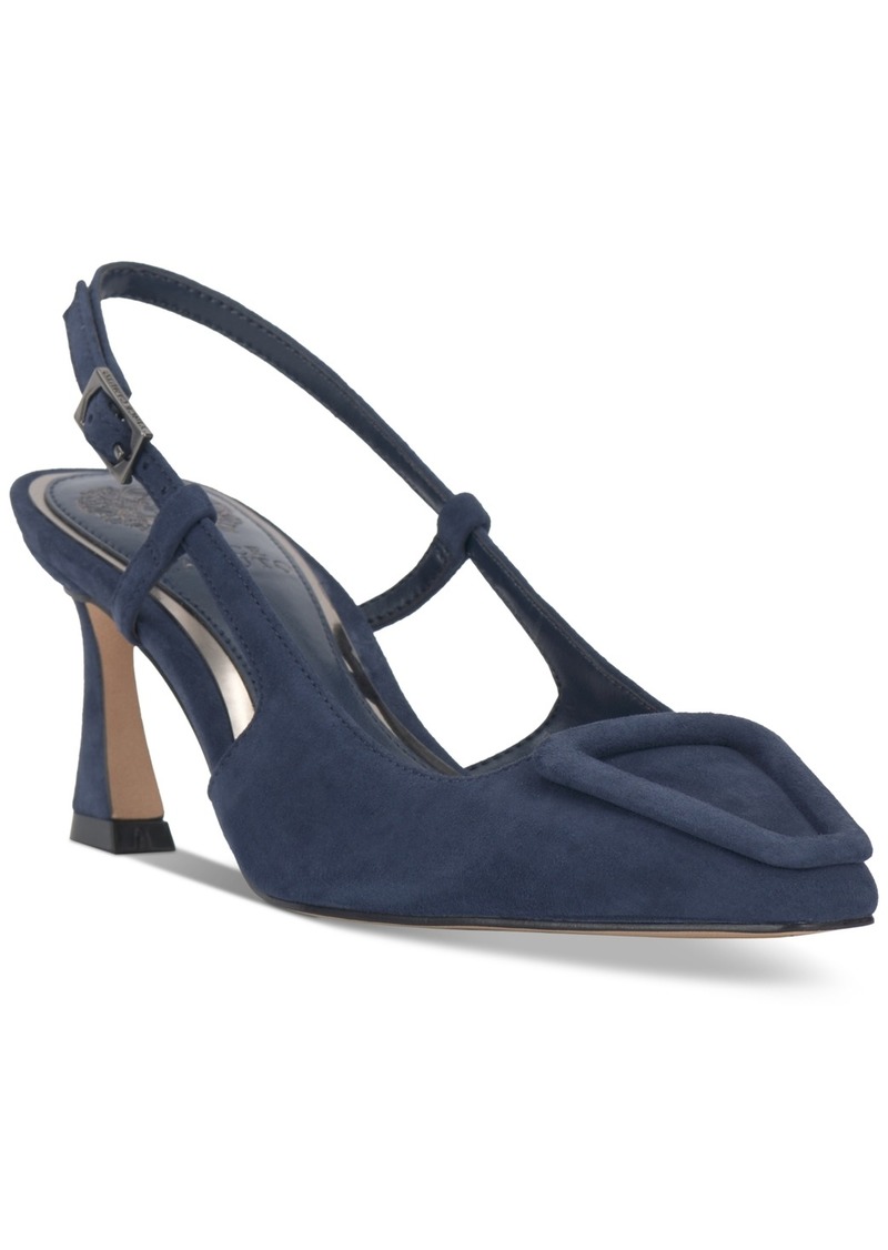 Vince Camuto Women's Stilla Buckled Slingback Pumps - Elemental Blue Suede