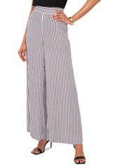 Vince Camuto Women's Striped Flat-Front Wide-Leg Pants - Coastal Stripe