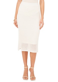 Vince Camuto Women's Textured Mesh Pull-On Skirt - New Ivory