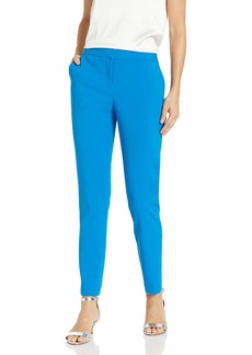 Vince Camuto Women's Textured Twill Front Zip Ankle Pant