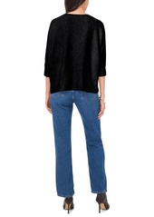 Vince Camuto Women's V-Neck Dolman-Sleeve Sweater - Rich Black