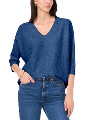 Vince Camuto Women's V-Neck Dolman-Sleeve Sweater - Sierra