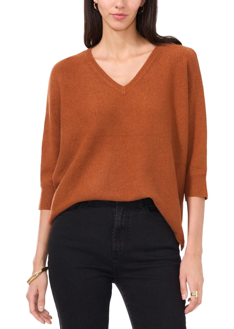 Vince Camuto Women's V-Neck Dolman-Sleeve Sweater - Sierra