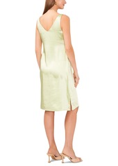 Vince Camuto Women's V-Neck Sleeveless Slip Dress - Foam Green