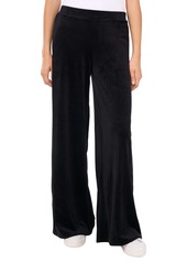 Vince Camuto Women's Velour Pull-On Wide-Leg Pants - Plum Noir