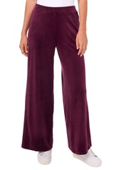 Vince Camuto Women's Velour Pull-On Wide-Leg Pants - Plum Noir