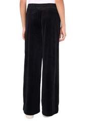 Vince Camuto Women's Velour Pull-On Wide-Leg Pants - Rich Black