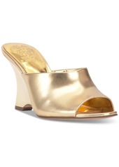 Vince Camuto Women's Vilta Slip-On Sculpted Wedge Sandals - True Gold