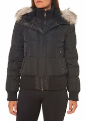 Vince Camuto Women's Warm Winter Jacket with Faux Trimmed Hood
