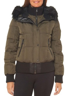 Vince Camuto Women's Warm Winter Jacket with Faux Trimmed Hood  XS