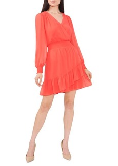 Vince Camuto Wrap Front Long Sleeve Dress