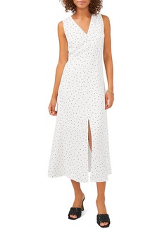 Vince Camuto Womens Button Front Long Maxi Dress