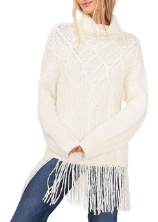 Vince Camuto Womens Cable Knit Cowl Neck Tunic Sweater