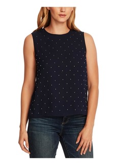 Vince Camuto Womens Embellished Sleeveless Top