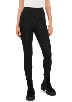 Vince Camuto Womens Houndstooth Stretch Leggings