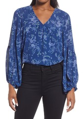 Vince Camuto Harmony Paisley Top in Deep Blue at Nordstrom