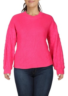 Vince Camuto Womens Raised Dots Crewneck Pullover Sweater