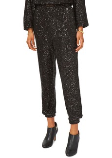 Vince Camuto Womens Sequined High Rise Jogger Pants