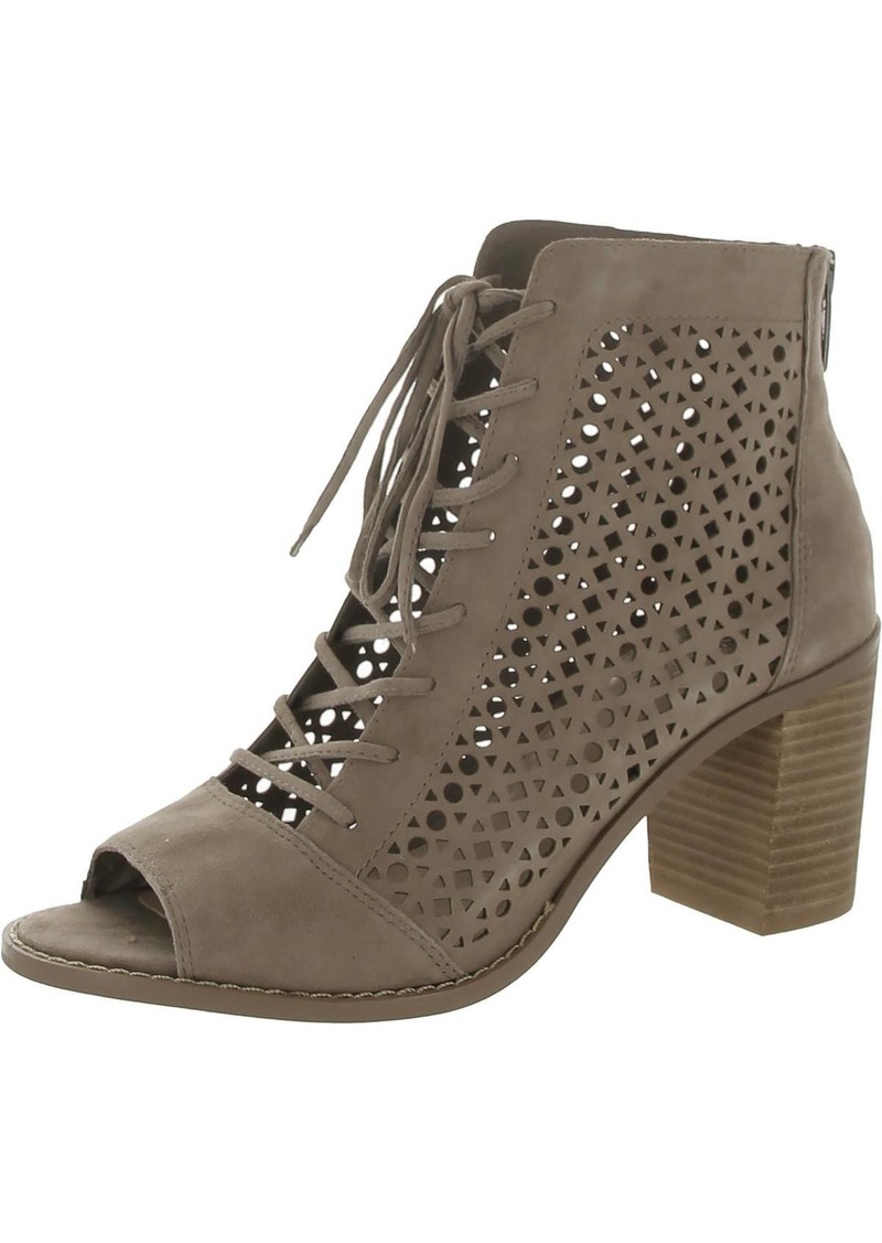 Vince Camuto Womens Suede Lace-Up Booties