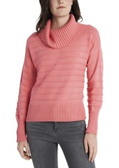 Vince Camuto Women's Textured Stripe Cowl Neck Sweater