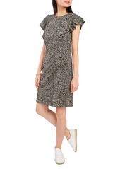 Vince Camuto Animal Shift Dress in Antique Green at Nordstrom