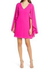 Vince Camuto Cape Back Float Cocktail Dress in Fuchsia at Nordstrom