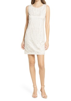 Vince Camuto Embroidered Sheath Cocktail Dress in Ivory at Nordstrom Rack