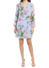 Women's Vince Camuto Floral Long Sleeve Shift Dress