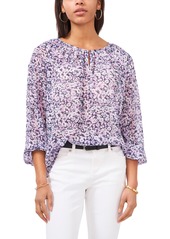 Vince Camuto Garden Floral Peasant Blouse in Corsage Pink at Nordstrom