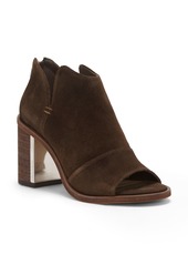 Vince Camuto Kemprey Peep Toe Bootie in Sable at Nordstrom