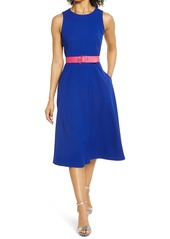 Women's Vince Camuto Laguna Belted Fit & Flare Midi Dress