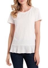 Vince Camuto Mixed Media Top in New Ivory at Nordstrom