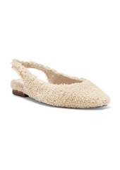 Vince Camuto Presnue Faux Shearling Slingback Flat in Utility at Nordstrom