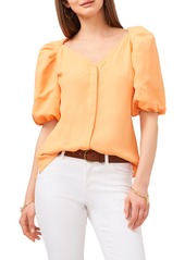Vince Camuto Puff Sleeve Crepe de Chine Blouse