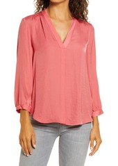 Vince Camuto Rumple Fabric Blouse in Coral Blossom at Nordstrom
