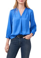 Vince Camuto Rumple Satin Blouse in Aegean Sea at Nordstrom