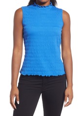 Vince Camuto Smocked Knit Sleeveless Top in Aegean Sea at Nordstrom