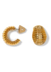 Vince Camuto Textured Hoop Earrings in Gold at Nordstrom