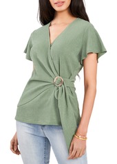 Vince Camuto Textured Wrap Top
