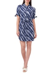 Vince Camuto Tie Dye Shirtdress in Blue at Nordstrom