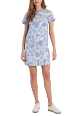 Vince Camuto Tie Dye T-Shirt Dress in Blue Cloud at Nordstrom