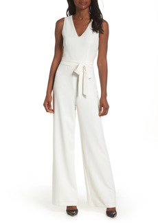 Vince Camuto Tie Front Wide Leg Jumpsuit in Ivory at Nordstrom Rack