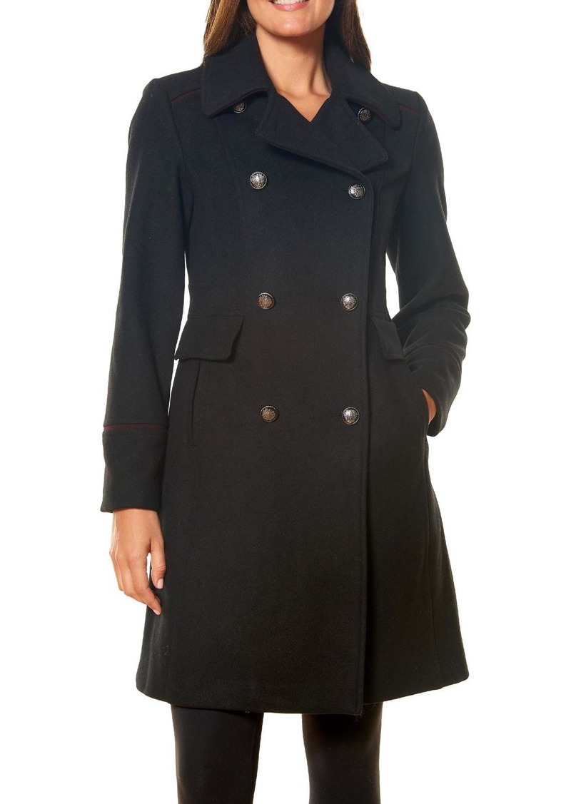 Vince Camuto Womens Wool Blend Double Breasted Wool Coat